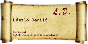 László Daniló névjegykártya